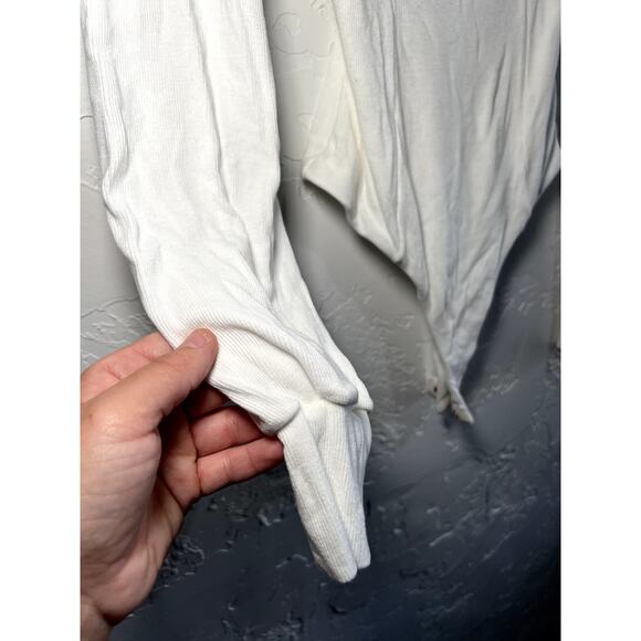 Lulus sweetheart attitude long sleeve bodysuit womens small coquette trendy - Picture 6 of 10